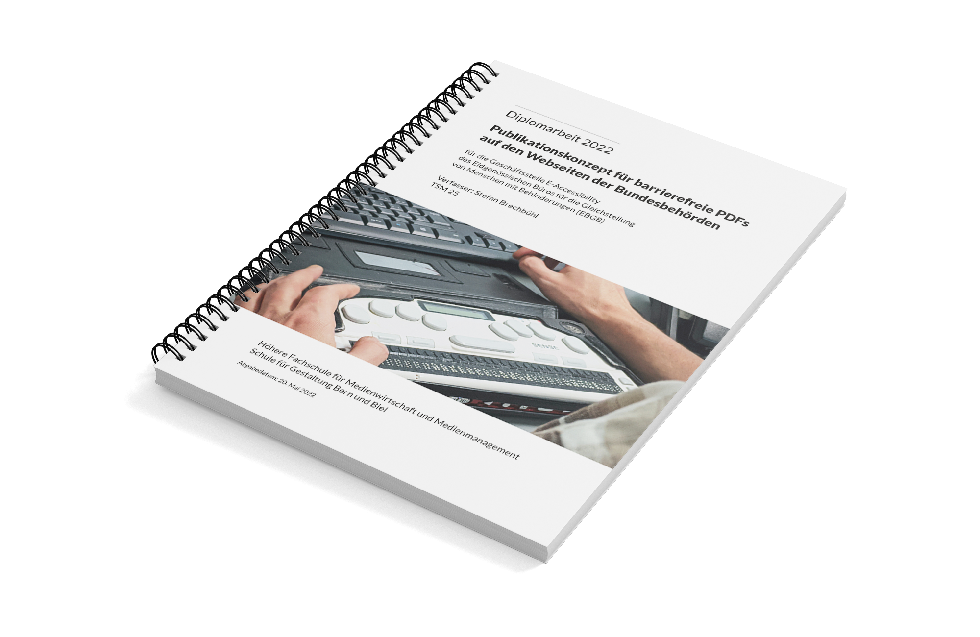 Gedruckte und gebundene Diplomarbeit.